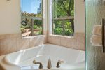 Jetted soaking tub with views